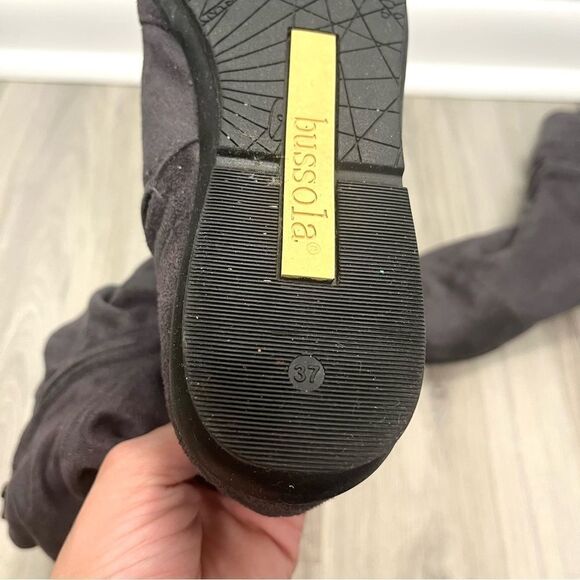 Bussola Boots Women’s 37 Combia 1560 Grey Suede Mid-High Scrunch Winter - Picture 5 of 7